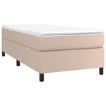 vidaXL Sommier à lattes de lit avec matelas Cappuccino 80x200 cm