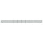 vidaXL Clôture en treillis métallique avec bride vert 2x25 m