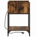 vidaXL Cabinet de chevet Chêne fumé 40 x 40 x 61 cm Bois d'ingénierie