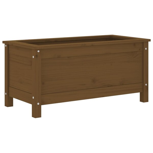 vidaXL Jardinière marron miel 82 5x40x39 cm bois massif de pin