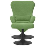 vidaXL Chaise Œuf avec Pouf Vert clair Velours