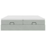 VidaXL Cadre de lit ottoman et matelas gris clair 180x200cm velours