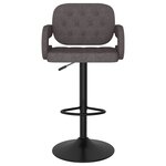 vidaXL Tabourets de bar lot de 2 taupe tissu