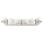 vidaXL Chaise pliable de sol Crème Tissu