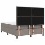 vidaXL Lit à ressorts avec tête de lit Taupe 140 x 200 cm tissu
