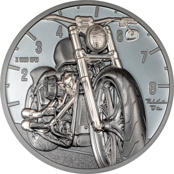 Monnaie MOTORBIKE Journey 2 Oz Argent 10$ Cook Islands 2024 (PRÉCOMMANDE)