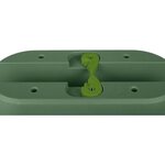 Jardinière Cavaliere 19 5 L - Systeme de Fixation - pour Balcons et Rambardes - Vert laurier