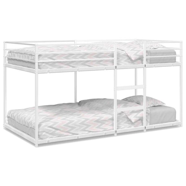 VidaXL Lit superposé sans matelas blanc 80x200 cm acier