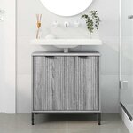 vidaXL Meuble de Lavabo de Salle de Bain avec stockage Sonoma gris