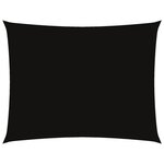 vidaXL Voile de parasol tissu oxford rectangulaire 5x6 m noir