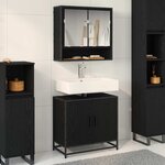 vidaXL Ensemble de mobilier de salle de bain 2 Pièces Chêne noir