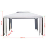 Vidaxl tonnelle avec cadre en acier 3x4m