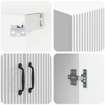 vidaXL Ensemble de Meubles 2 Pièces Blanc brillant 66 x 34 5 x 87 cm