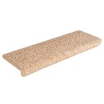 vidaXL Tapis d'escalier 30 pièces 65 x 21 x 4 cm Bordure rectangulaire dorée
