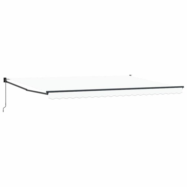 vidaXL Auvent Rétractable Blanc 500 × 300 cm Tissu et Métal