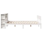 vidaXL Lit bibliothèque sans matelas blanc 135x190 cm bois pin massif