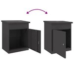 vidaXL Boîte de dépôt de colis Noir 44 x 35 x 59 cm Acier