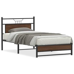 vidaXL Cadre de lit sans matelas chêne marron 100x190 cm