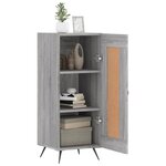 vidaXL Buffet Sonoma gris 34 5x34x90 cm Bois d'ingénierie