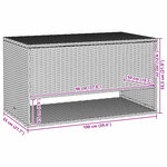 vidaXL Coffre à coussins d'extérieur marron 100x55x55 5 cm polyrotin