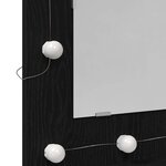 vidaXL Unité de vanité chêne noir Chêne noir Bois Taille moyenne Miroir