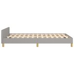 vidaXL Cadre de lit sans matelas gris clair 120x190 cm tissu