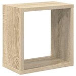 vidaXL Étagères cube murales 2 Pièces Chêne sonoma 26x15x26 cm