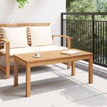 vidaXL Table de Jardin Naturel 95 x 45 x 40 cm Bois de teck solide