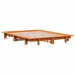 vidaXL Cadre de lit sans matelas cire marron 120x190cm bois pin massif