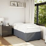 vidaXL Cadre de lit Gris foncé 80x200 cm Velours