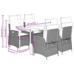 vidaXL Ensemble à manger de jardin avec coussins 5Pièces Beige poly rotin