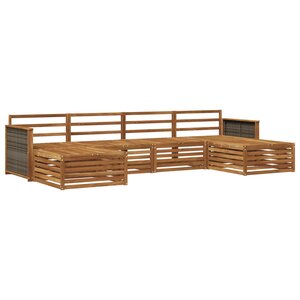vidaXL Ensemble de canapés d'extérieur 6 pc Bois d'Acacia Massif