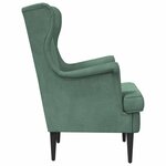 vidaXL Fauteuil Vert Mer Velours