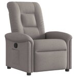 vidaXL Fauteuil inclinable Taupe Tissu