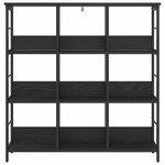 vidaXL Étagère Chêne noir 102 x 32 x 104 5 cm Bois d'ingénierie