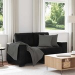 vidaXL Canapé causeuse noir 160x77x82 cm velours