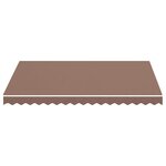 vidaXL Tissu de remplacement pour auvent Marron 3x2 5 m