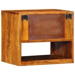 Tables de chevet vidaXL 2 pièces 40x35x35 cm en bois massif d'acacia