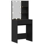 vidaXL Table de Toilette Chêne noir 60 x 40 x 140 cm Bois d'ingénierie