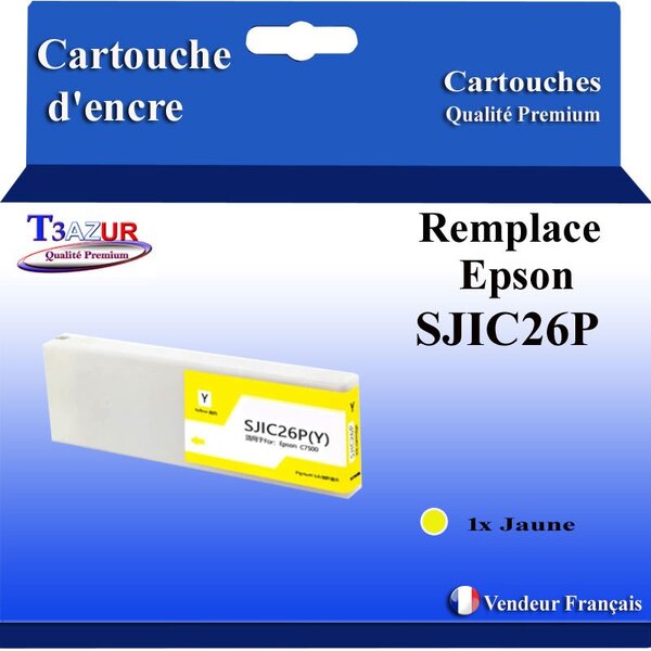 Cartouche compatible avec Epson SJIC26P- Jaune - 294.3 ml