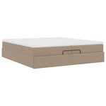 VidaXL Cadre de lit ottoman et matelas cappuccino 200x200cm similicuir