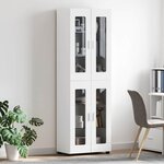 vidaXL Haut Armoire FLORIN Blanc 60 x 35 x 182 cm Bois d'ingénierie