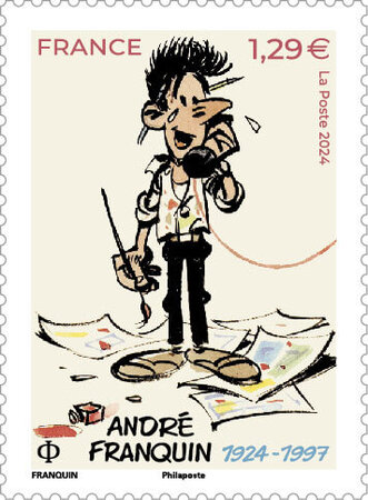 Timbre - André Franquin (1924-1997) - Lettre verte