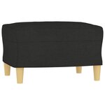 vidaXL Ensemble de canapés 4 Pièces avec coussins noir tissu