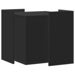 vidaXL Meuble de bac à litière pour chat noir bois d'ingénierie