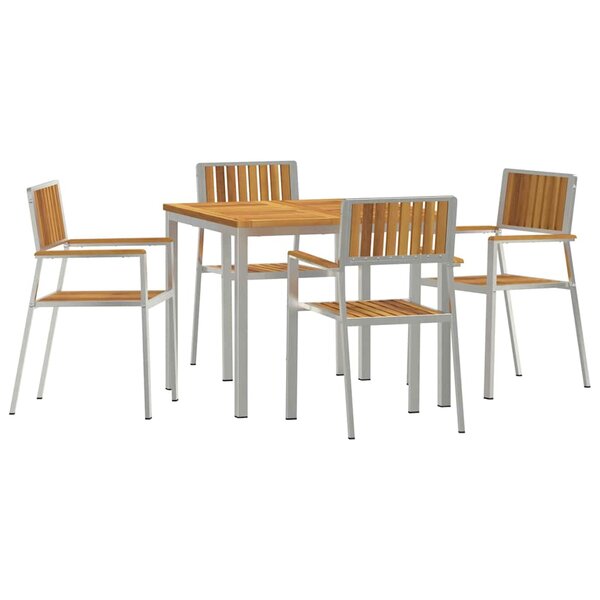 vidaXL Ensemble de repas extérieur 5 Pièces