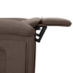 vidaXL Fauteuil électrique de massage Taupe Tissu