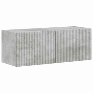 vidaXL Meuble TV mural 2 Pièces Béton 60 x 31 x 29.5 cm Bois d'ingénierie