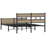 vidaXL Cadre de lit sans matelas chêne sonoma 137x190 cm