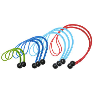 Tendeurs avec Boule 2*20 cm + 3*30 cm + 3*40 cm + 2*50 cm Pack de 10 Elastiques